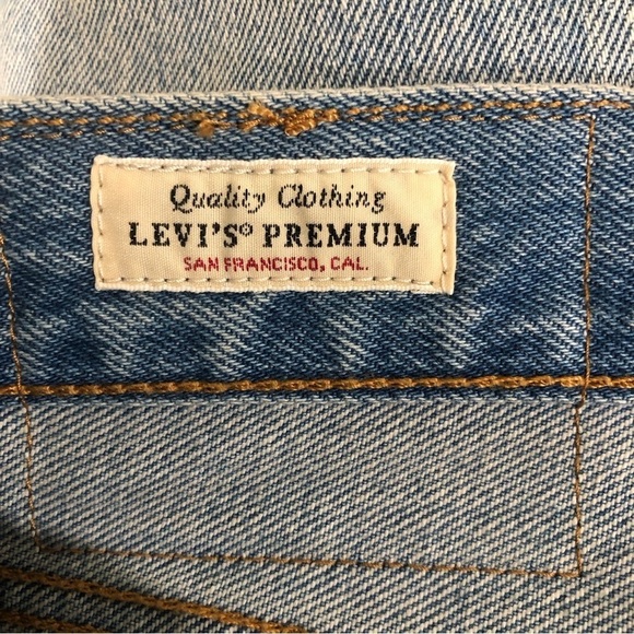 NWT Men’s Levi’s Premium 501 ‘93 Denim Shorts Retro 90’s Look Graphics Size 33 - Picture 7 of 11